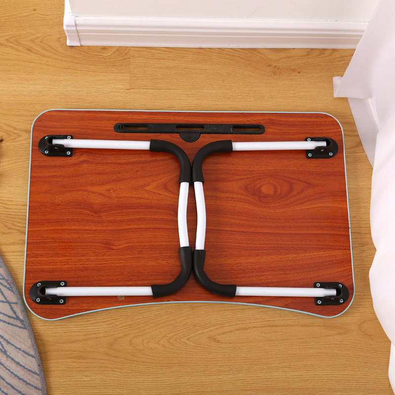 Folding computer desk with card slot on bed computer desk folding lazy desk simple small desk in student dormitory Specification drawing