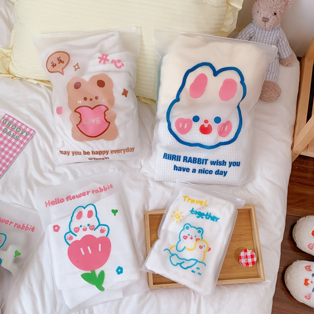 Ziploc bag travel storage bag clothing packing clothes transparent packing bag for delivery luggage classification portable side-pull bag Specification drawing