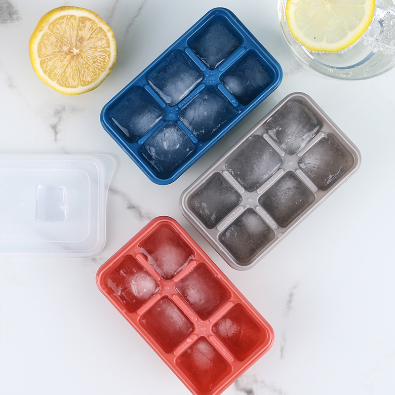 Explosive ice cube ice box freezing mold quick freezer household refrigerator homemade ice box with silicone cover Specification drawing