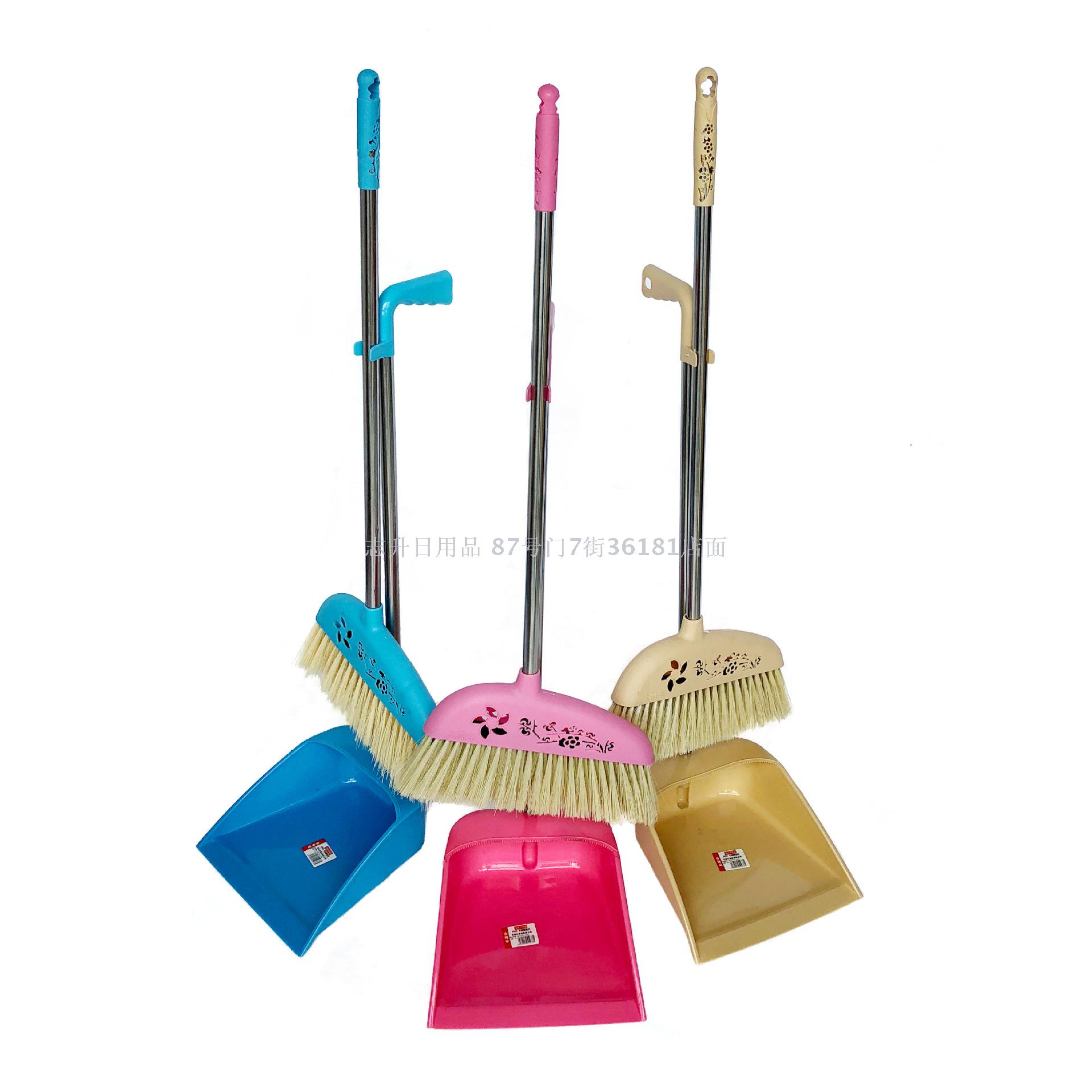 Stock broom dustpan set Office household cleaning set sweep plastic indoor soft wool floor broom broom broom set Specification drawing