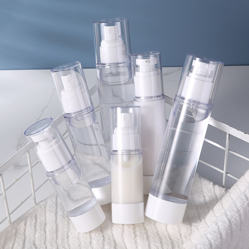 Vacuum travel bottling set press type small spray can spray bottle powder water refill spray bottle emulsion empty bottle full figure