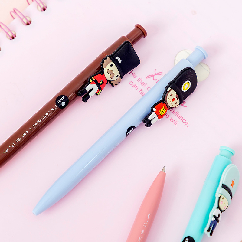 British soldiers creative press 0.5mm student cartoon ballpoint pen wholesale custom manufacturers Application Scenario