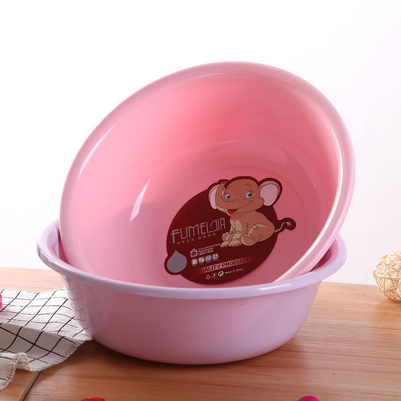 Manufacturers direct thickened household washbasin round wear-resistant washbasin wholesale custom multi-specification plastic basin full figure