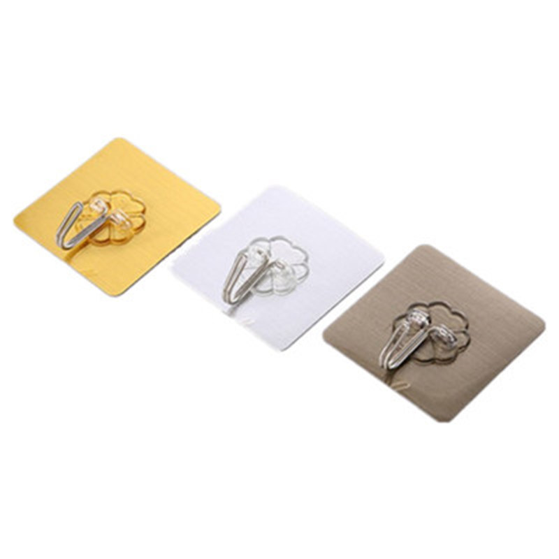 Wire drawing hook adhesive hook traceless magic paste bathroom kitchen waterproof super load-bearing hook wholesale details Picture