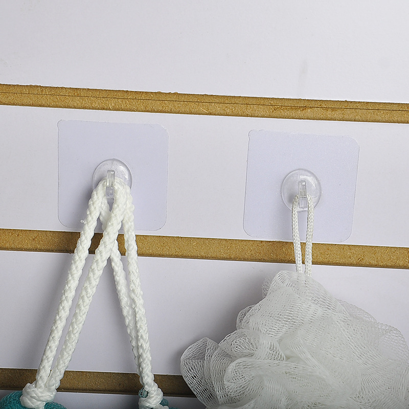 Transparent plastic hook without trace after the door paste adhesive hook kitchen wall strong nail free magic stick horn hook Specification drawing