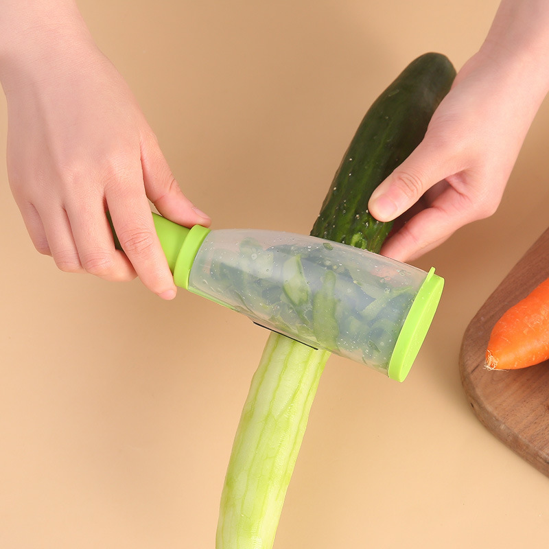 Multifunctional storage paring knife paring knife with storage cylinder peeler peeling apple supplies household paring knife Specification drawing