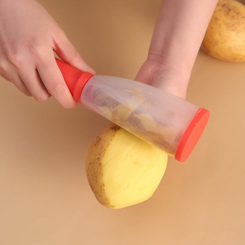 Multifunctional storage paring knife paring knife with storage cylinder peeler peeling apple supplies household paring knife details Picture