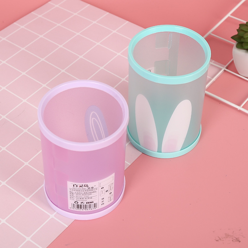 Korea creative diy cartoon cute plastic pen holder students creative pen holder wholesale customized student stationery Specification drawing