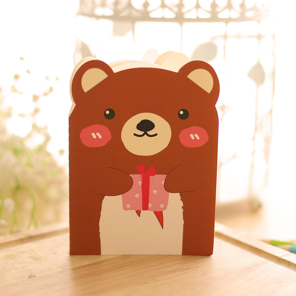 Ears Bear cartoon record small student prize Taobao shop gift Taobao stationery shop source Specification drawing