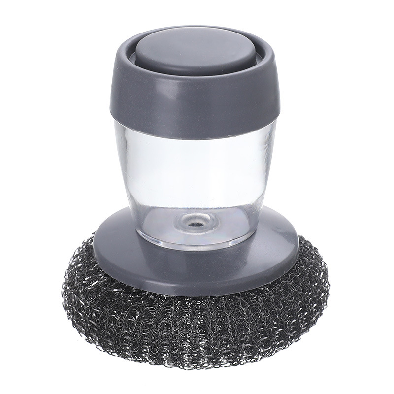 Add liquid wash pot brush kitchen supplies stove cleaning brush household wire tennis cleaning pot with a small brush Item Picture