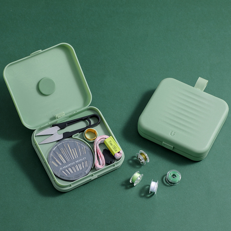 Magnetic needle box home multifunctional needle box hand sewing needle needle storage box sewing needle convenient sewing box set details Picture