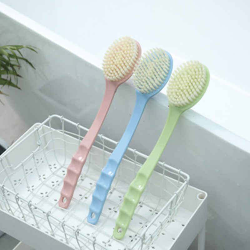 Bathroom massage brush long handle bath brush soft hair bath brush exfoliating brush bath brush on the ground Specification drawing