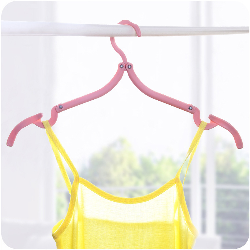 Nordic folding Magic travel coat hanger portable travel non-slip coat hanger plastic clothes hanger Clothes support Specification drawing