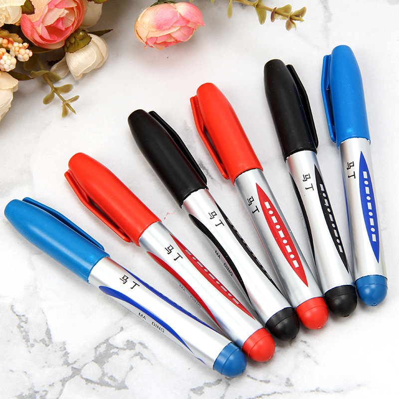2004 Large capacity red black and blue marker big pen express pen smooth waterproof marker wholesale custom Application Scenario
