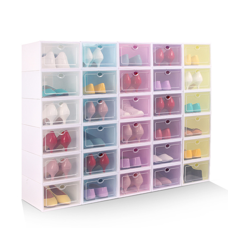 Thick shoebox transparent shoebox plastic clamshell drawer type shoebox household goods storage box Item Picture
