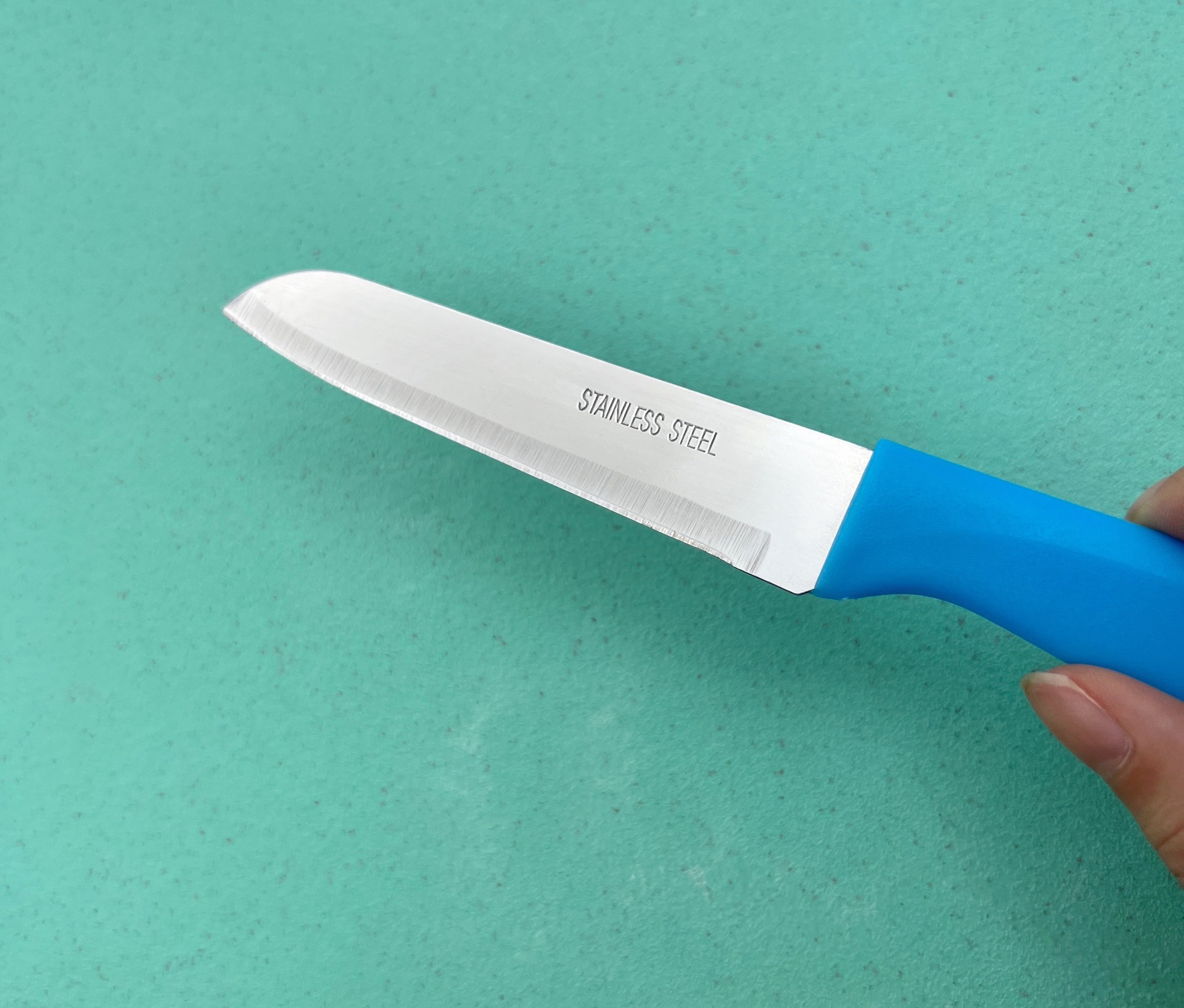 Foreign trade direct sugar color fruit knife set knife stainless steel fruit knife peeling knife household fruit knife details Picture