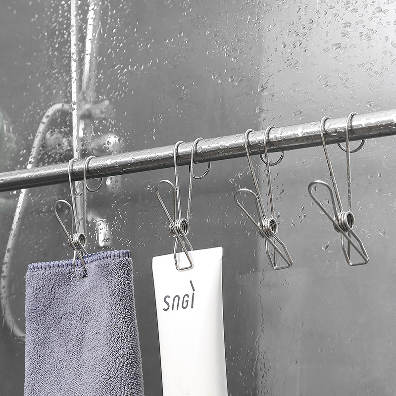 1624 stainless steel clip hook household small items underwear socks drying clip drying clothes quilt windproof clip full figure