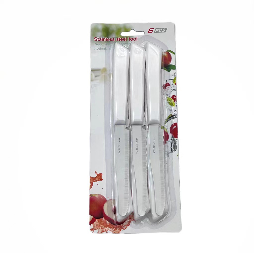Foreign trade direct set steak knife bread slicing knife stainless steel serrated knife toast knife steak knife Western food knives full figure