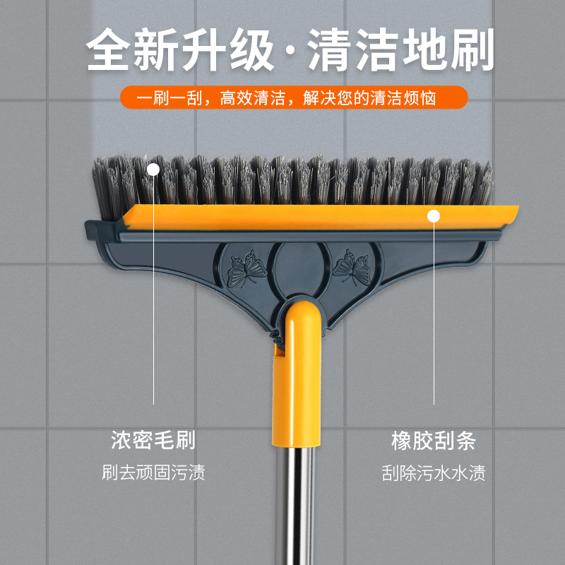 New long handle toilet floor brush Toilet bathroom crevice decontamination cleaning brush scraping brush dual use hard bristled floor brush full figure