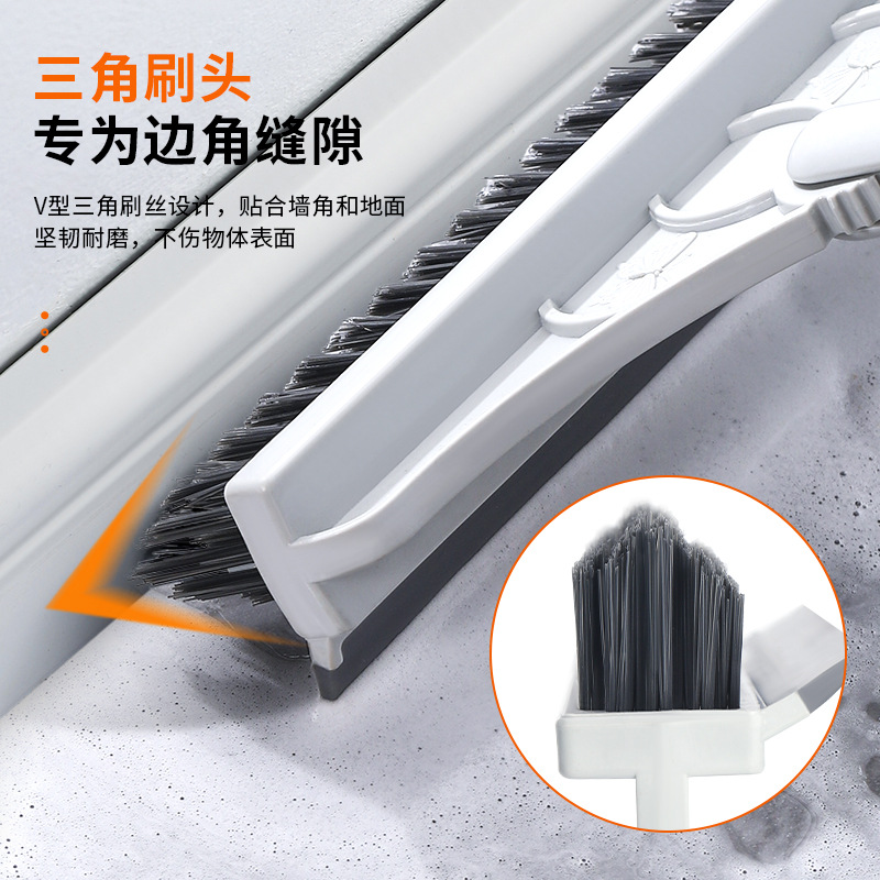 New long handle toilet floor brush Toilet bathroom crevice decontamination cleaning brush scraping brush dual use hard bristled floor brush Application Scenario