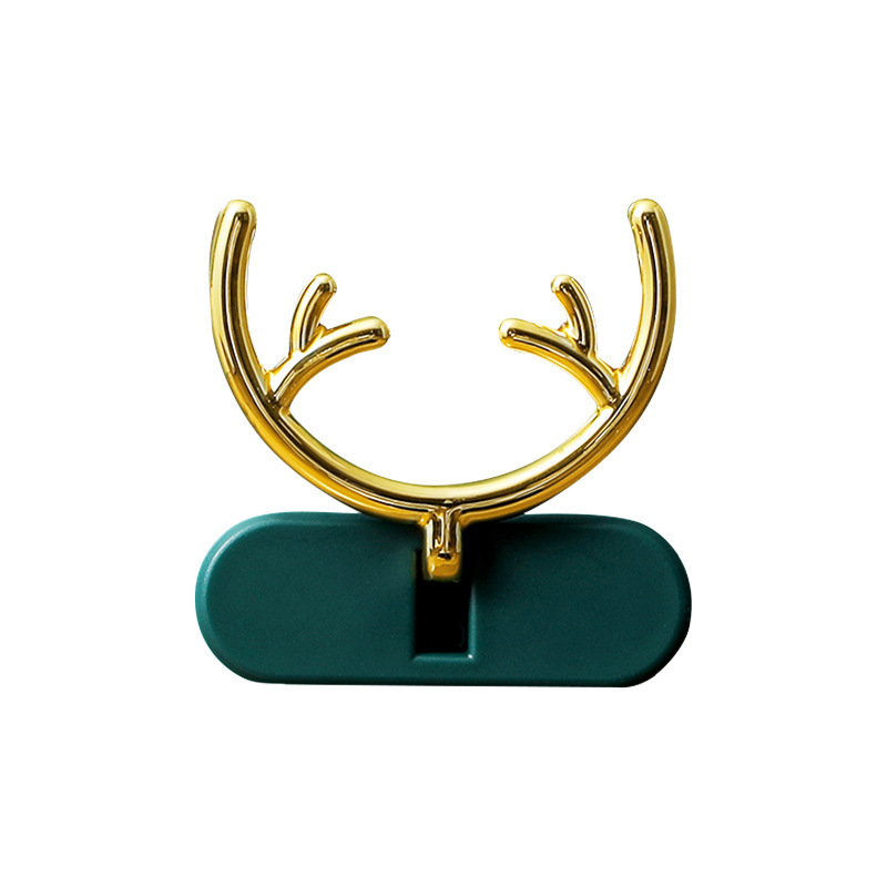 No-punch hook key hook plug holder to receive data line small and cute deer antler plug hook Item Picture