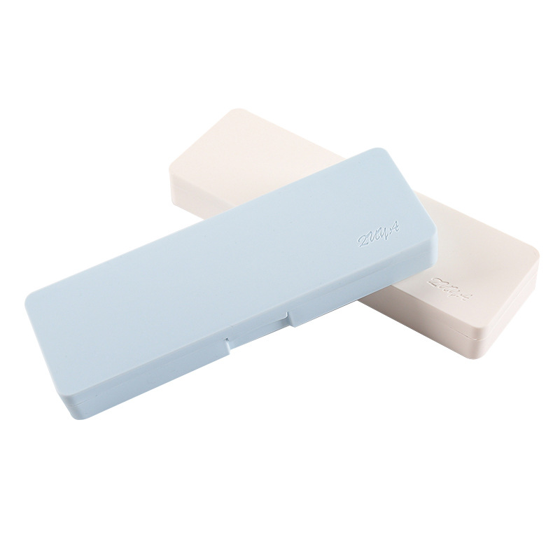 No print wind simple PP frosted solid color pencil case small fresh creative students desktop finishing pencil case storage box Item Picture