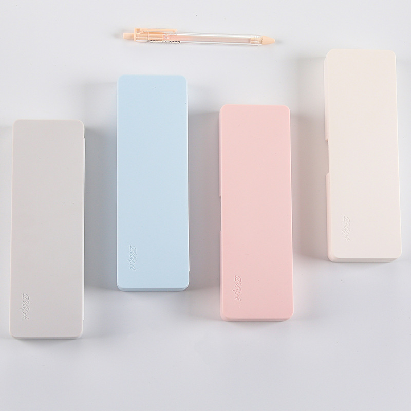 No print wind simple PP frosted solid color pencil case small fresh creative students desktop finishing pencil case storage box Specification drawing