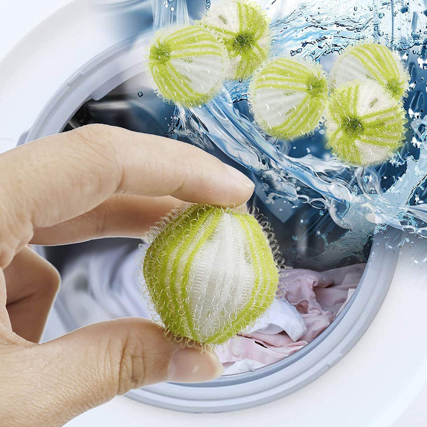 Nylon laundry ball anti winding roller washing machine magic decontamination hair clasp magic washing machine filter Application Scenario