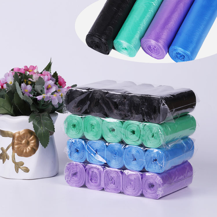 Disposable garbage bags wholesale black medium large flat mouth household plastic garbage bags manufacturers spot a generation of hair details Picture