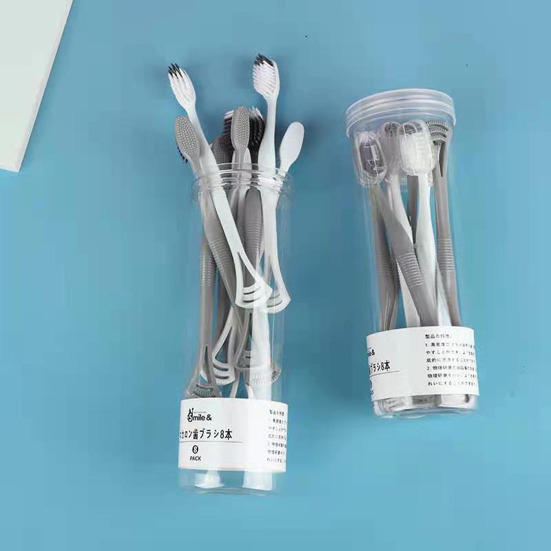 Live with the same multi-functional coating toothbrush barrel toothbrush bamboo charcoal soft wool daily goods manufacturers wholesale details Picture