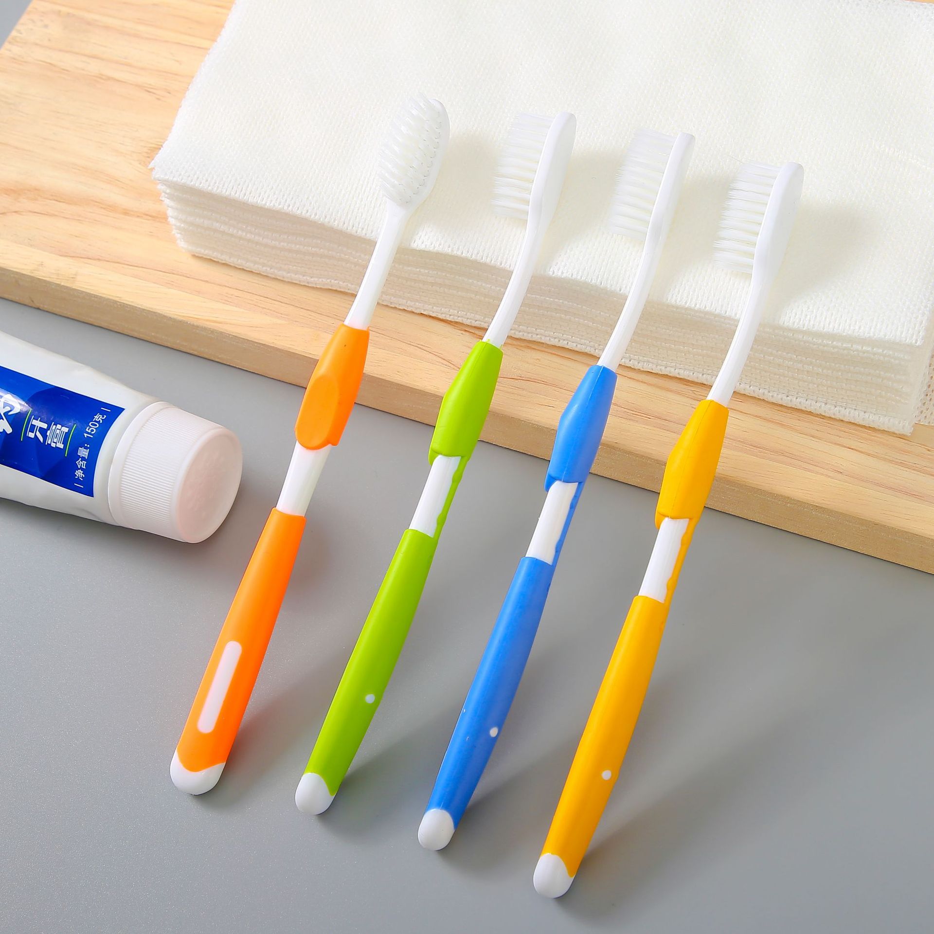 South Korea nano toothbrush bamboo charcoal soft hair 4 family installed Jianghu street stall 10 yuan model exploded manufacturers wholesale Specification drawing
