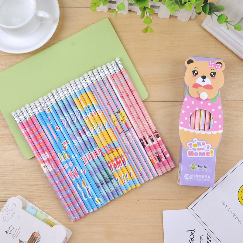 Boxed Sapling pencil set Student Environmental HB Pencil Student stationery pencil school supplies wholesale details Picture
