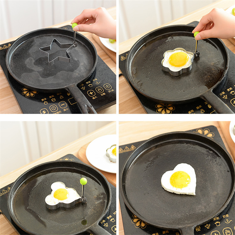 Stainless steel omelet thickening non-stick omelet mould DIY omelet mould Omelet ring kitchen gadget Application Scenario