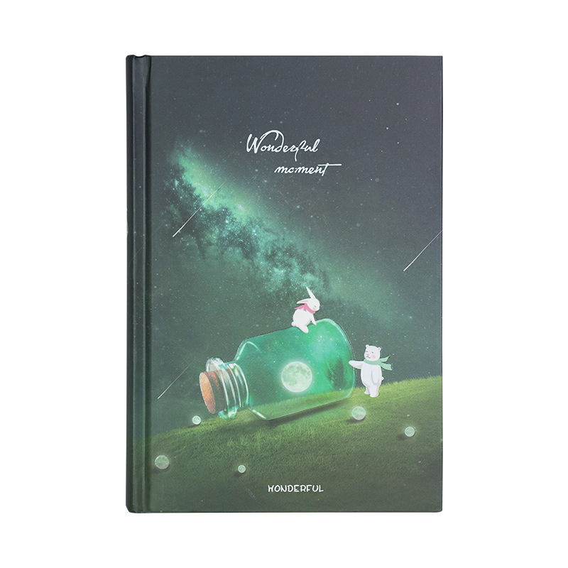 South Korea ins beautiful luminous sky hand ledger 32K color page illustration notebook notepad stationery wholesale Item Picture