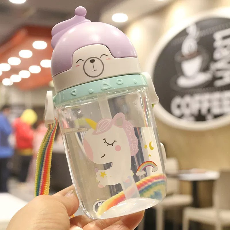 New pp sippy cup plastic drinking cup children's water cup students summer cartoon kindergarten backpack kettle Application Scenario