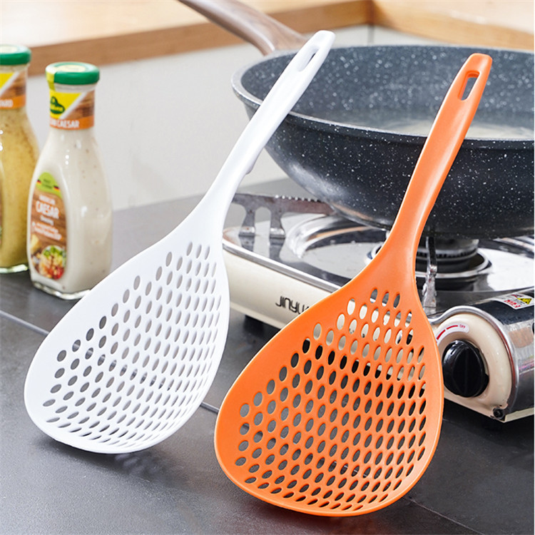 Slotted spoon household kitchen oil leak scoop fried drain scoop dumplings dredge scoop filter mesh leakage spoon filter mesh kitchen full figure