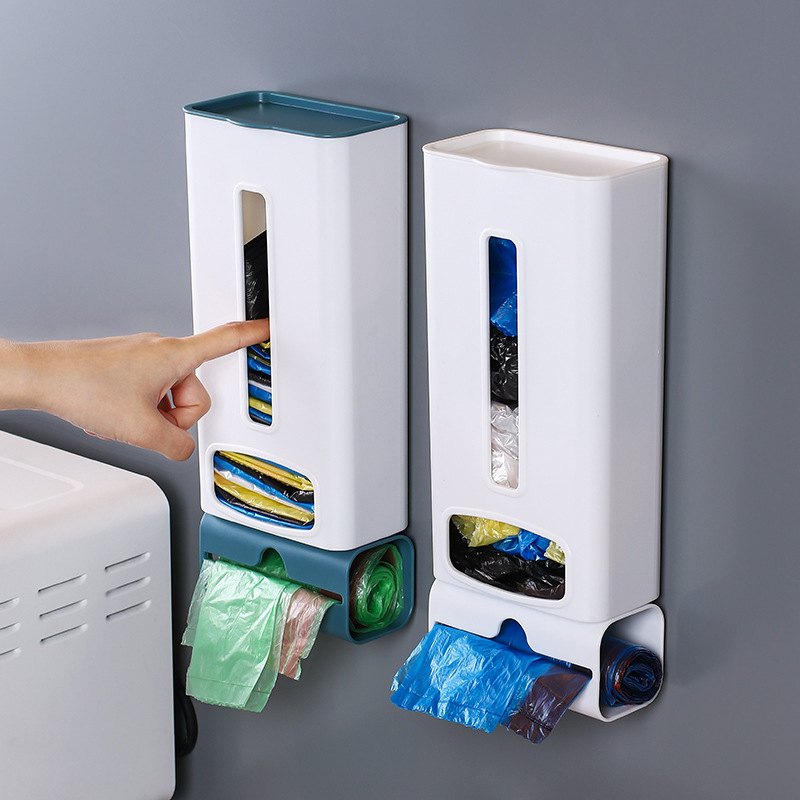Garbage bag storage Plastic bag storage box wall mounted kitchen convenient bag extraction and sorting box full figure