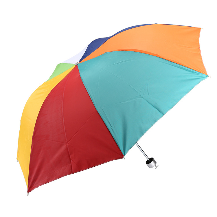 Korean version of creative umbrella manufacturers direct portable rainbow silver glue sunscreen sun umbrella gift AD folding umbrella Item Picture