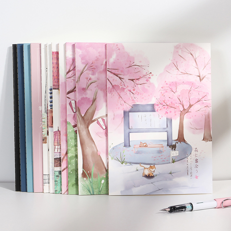 Lovely soft side copy car line book B5 large student homework exercise book creative line notebook wholesale full figure