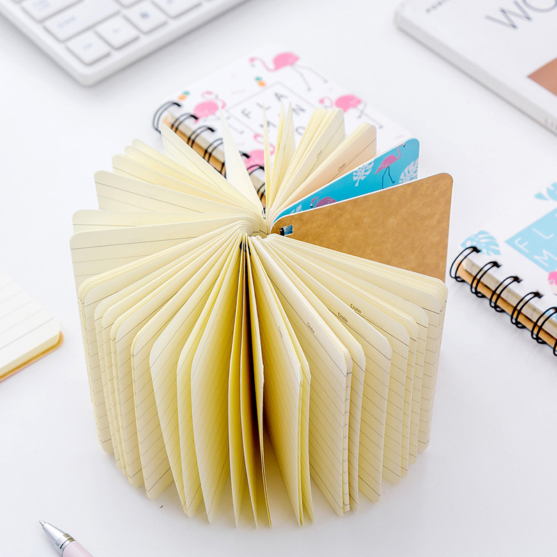 Student mini pocket coil of this many lovely loose-leaf cartoon flip notebook small book wholesale details Picture