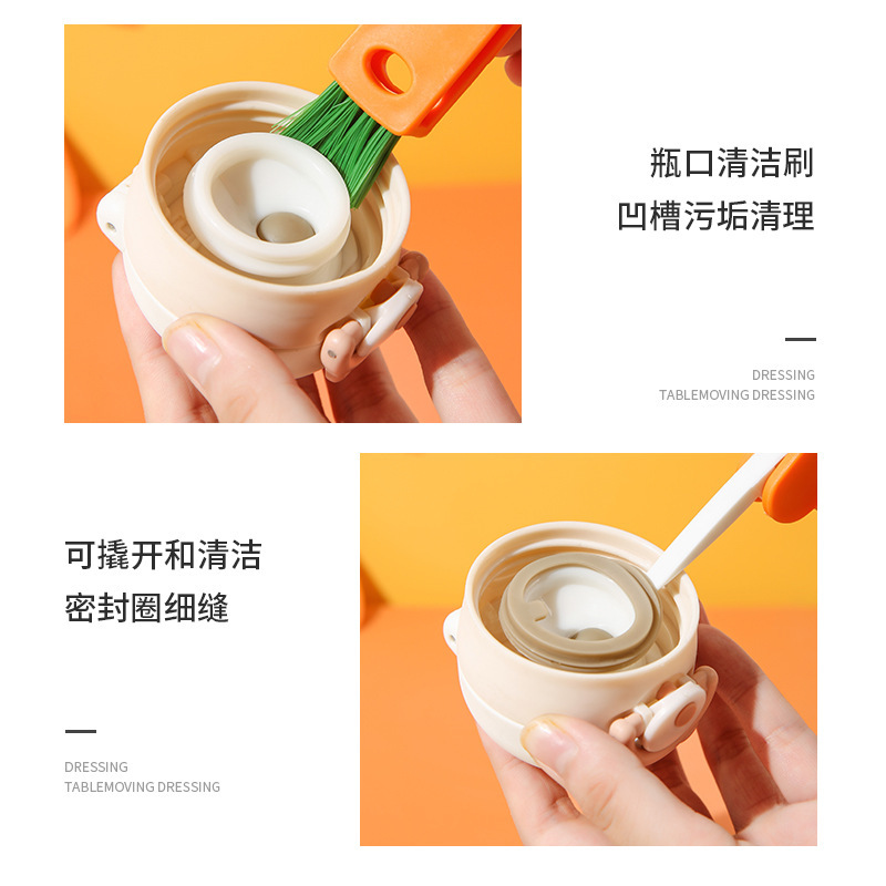 Japanese cup lid cleaning brush lunch box rubber ring groove gap cleaning brush milk bottle brush heat preservation cup lid cleaning brush Application Scenario