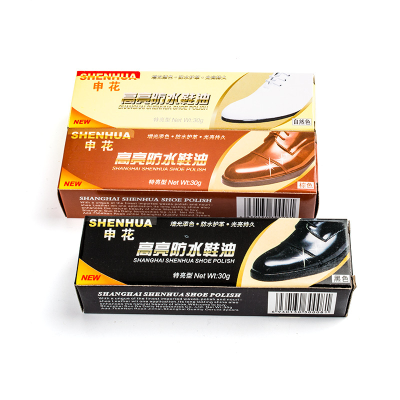 Shenhua senior bright leather shoes oil black, white and brown three color optional daily general merchandise wholesale details Picture