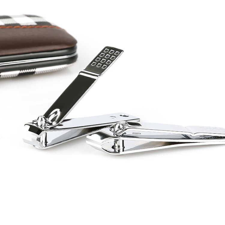 Nail clipper set 7 sets of household beauty and nail tools gift customization logo checkered nail clippers set Item Picture