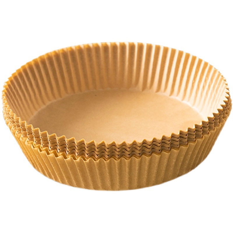 Air fryer paper food grade greaseproof paper pad paper baking barbecue household food silicone paper round paper plate Item Picture
