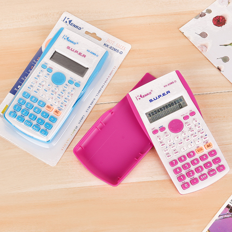 82MS color calculator for primary and secondary school students stationery multifunction computer on battery science calculator details Picture
