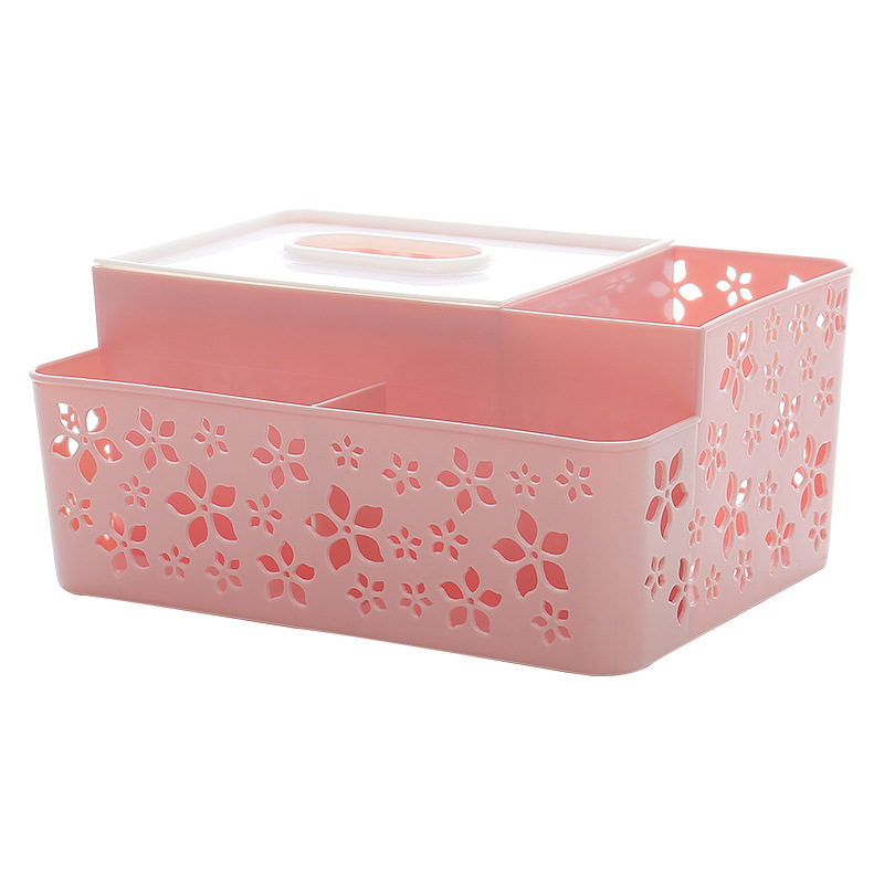 Multifunctional desktop tissue box creative remote control storage box family living room tea table smoke paper box table shelf Item Picture