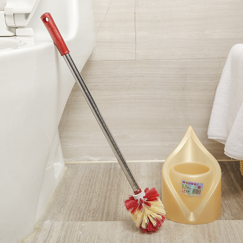 Household stainless steel toilet brush no dead corner toilet seat cleaner brush creative base set brush wholesale details Picture