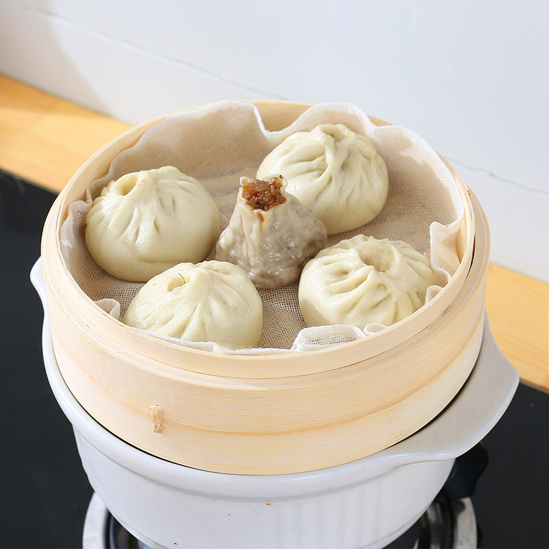 Cotton gauze non-stick steamer mat square small steamed bun steamer mat steamer cloth steamed bun steamer mat details Picture