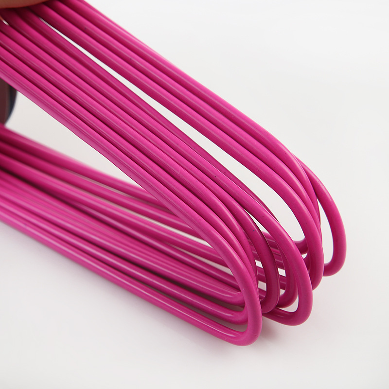 0656 FACTORY DIRECT ADULT plastic wire wire COAT hanger dip plastic solid color monochrome coat hanger wet and dry Specification drawing