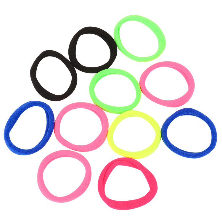 Korean version of high elastic towel hair coil without seam hair rope leather band candy color leather band wool coil manufacturers wholesale Item Picture